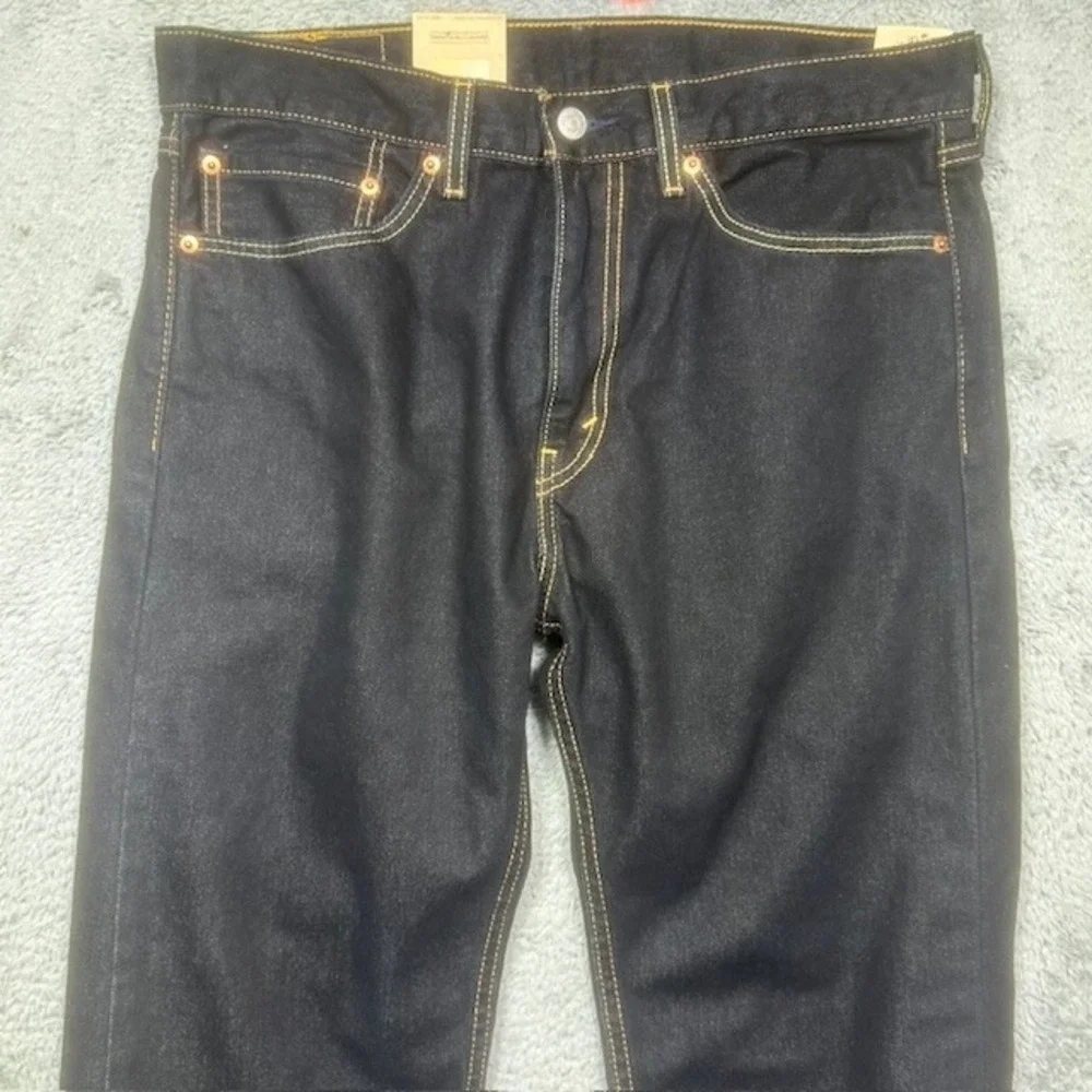 Levi's 505 Jeans Men's 34X30 Blue Dark Wash Denim Regular Eco Ease IRREGULAR NEW